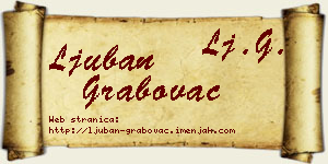 Ljuban Grabovac vizit kartica